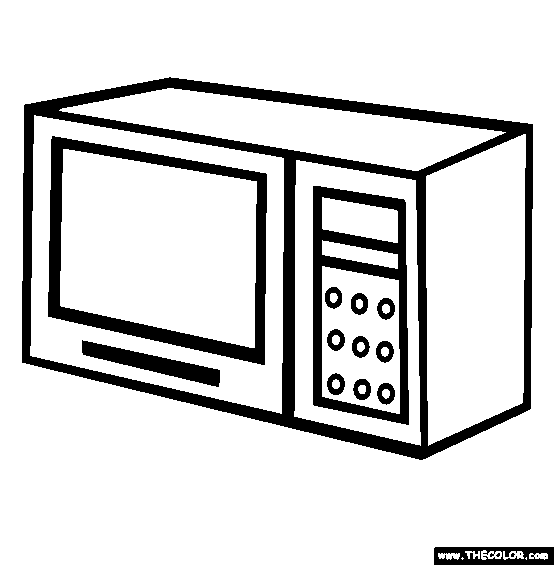 The Microwave Oven Coloring Page