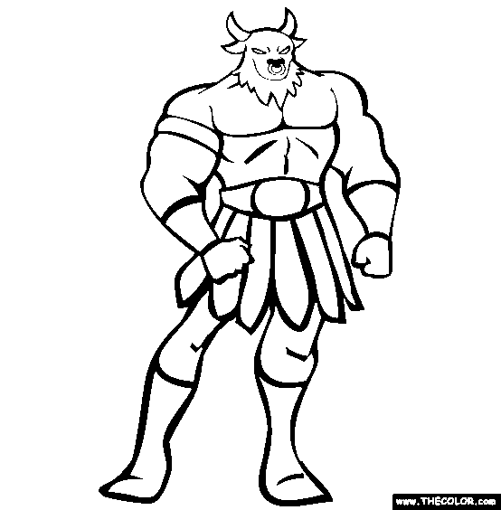 The Minotaur Coloring Page
