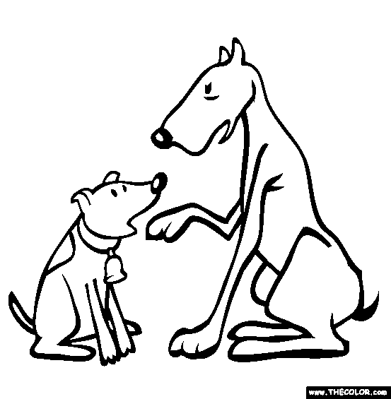 The Mischievous Dog Coloring Page