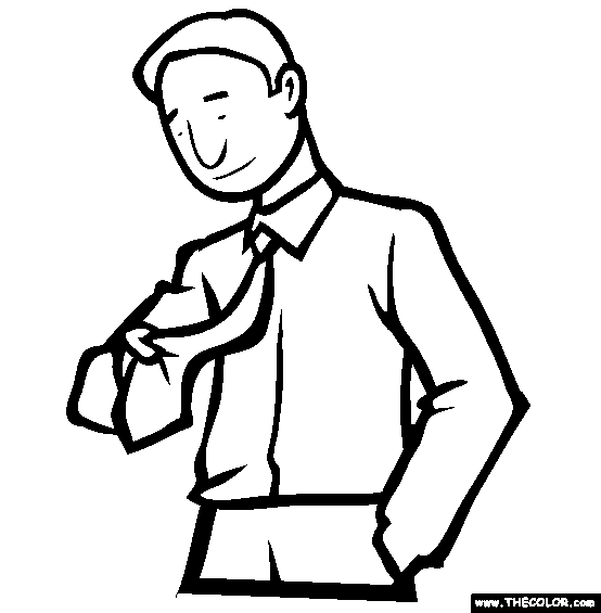 The Necktie Coloring Page