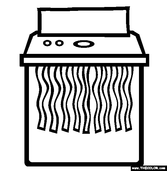 The Paper Shredder Coloring Page