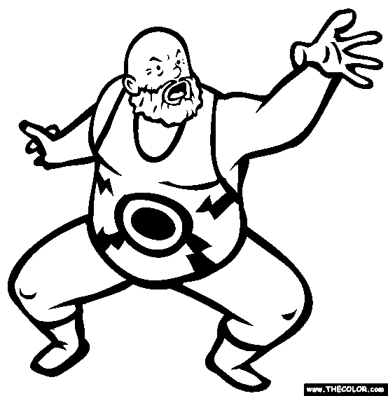 The Plague Pro Wrestler Online Coloring Page