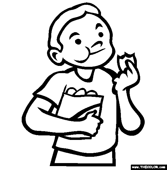 Potato Chips Coloring Page