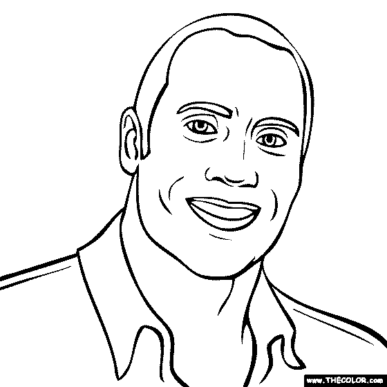 The Rock Coloring Page