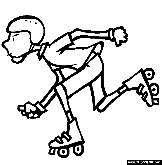 Roller Skates Coloring Page