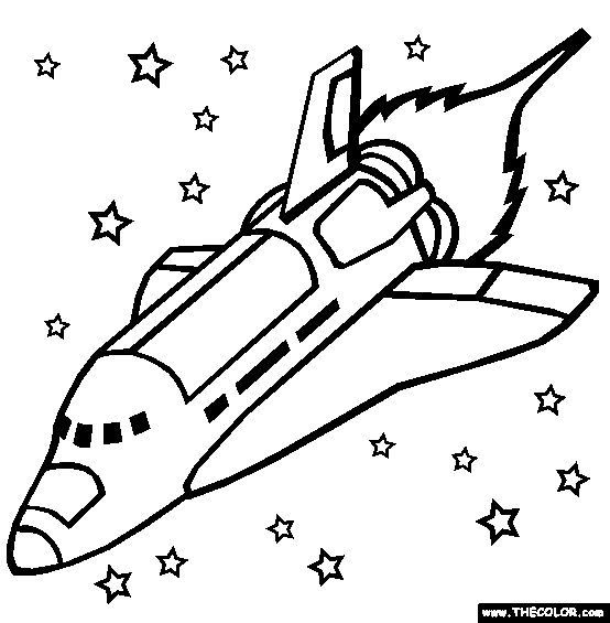 The Space Shuttle Coloring Page