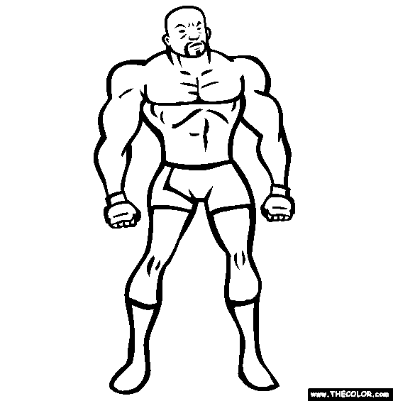 The Specimen Pro Wrestler Online Coloring Page