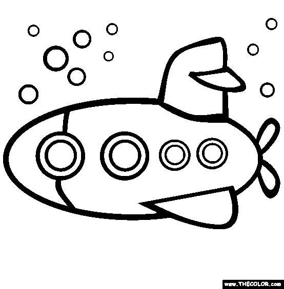 The Submarine Coloring Page