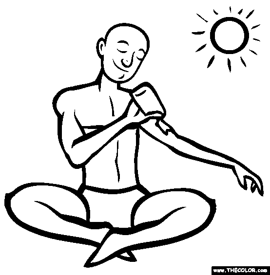 Sunscreen Coloring Page