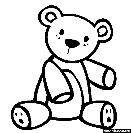 The Teddy Bear Coloring Page