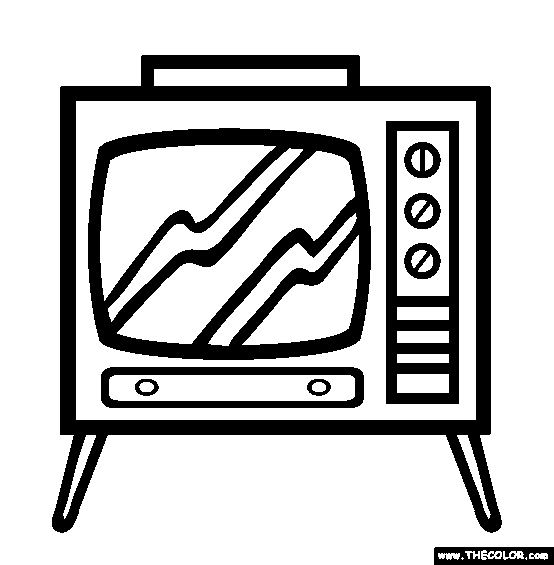 The Television Coloring Page