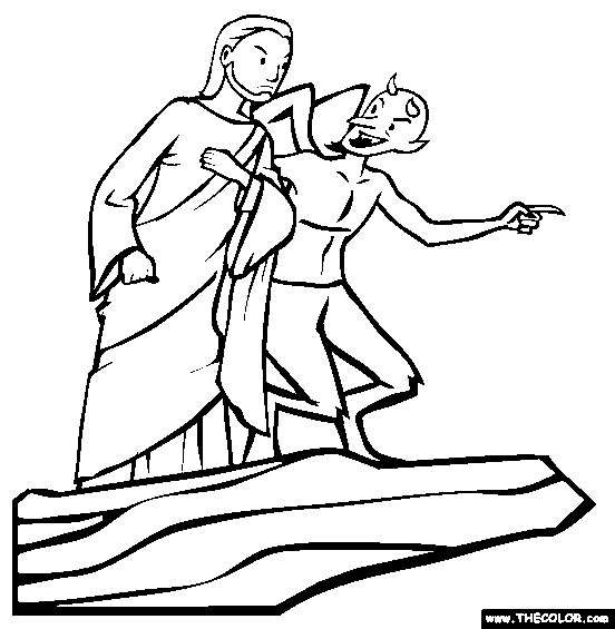 The Temptation Coloring Page
