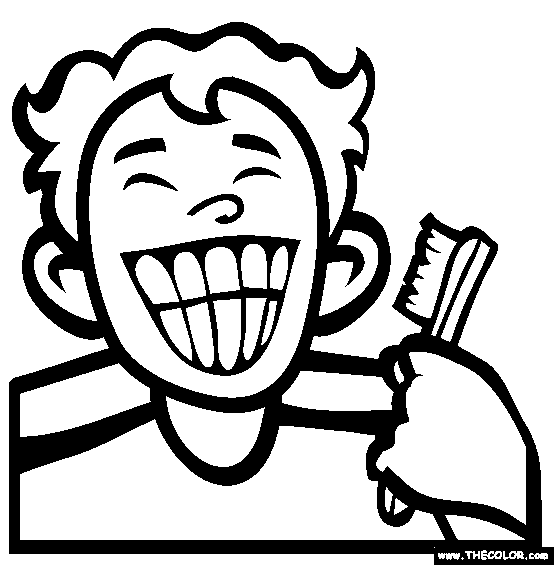 The Toothbrush Coloring Page