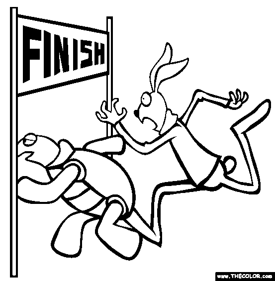The Tortoise And The Hare Coloring Page