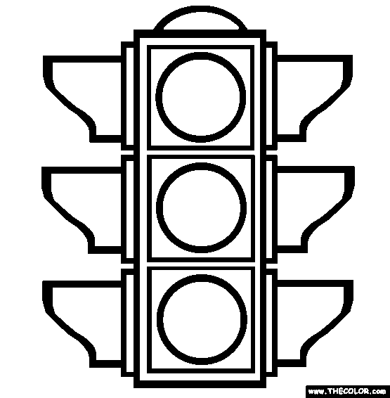 The Traffic Light Coloring Page
