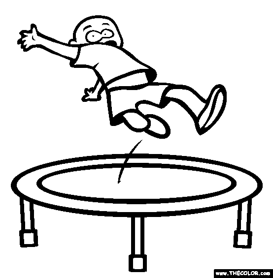 The Trampoline Coloring Page