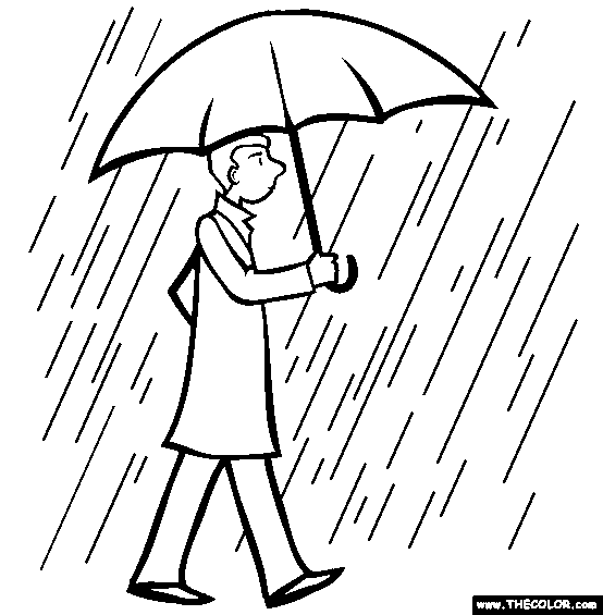 The Umbrella Coloring Page