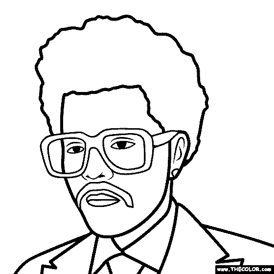 The Weeknd Coloring Page