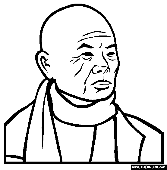 Thich Nhat Hanh Coloring Page