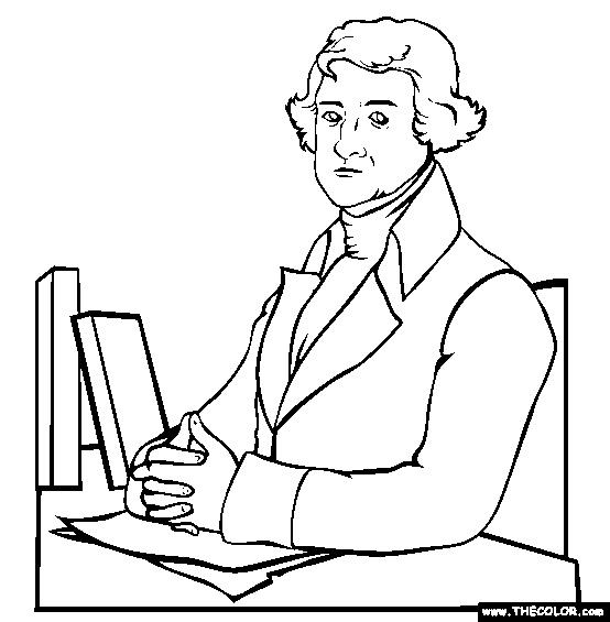 Thomas Jefferson Coloring Page