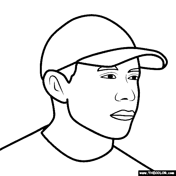 Tiger Woods Coloring Page