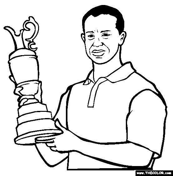 Tiger Woods Coloring Page