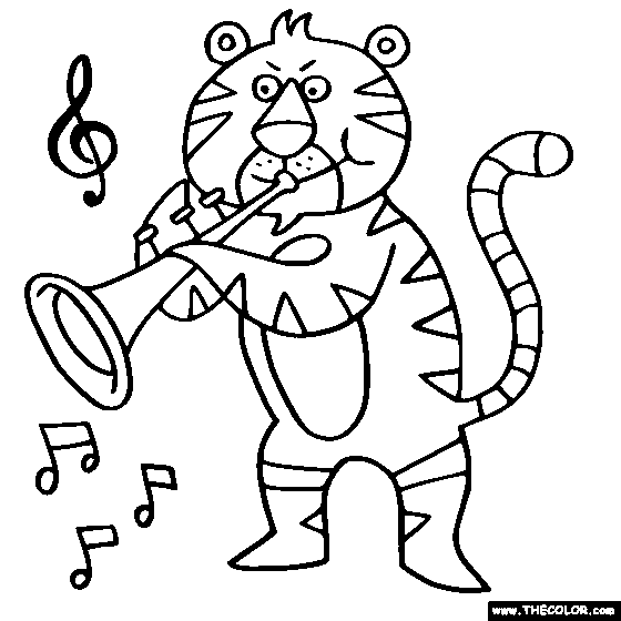 Tiger-trumpet Coloring Page | Color Tiger-trumpet