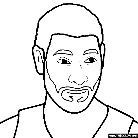 Tim Duncan Coloring Page