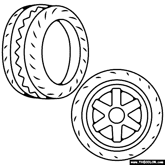 Tires Coloring Page