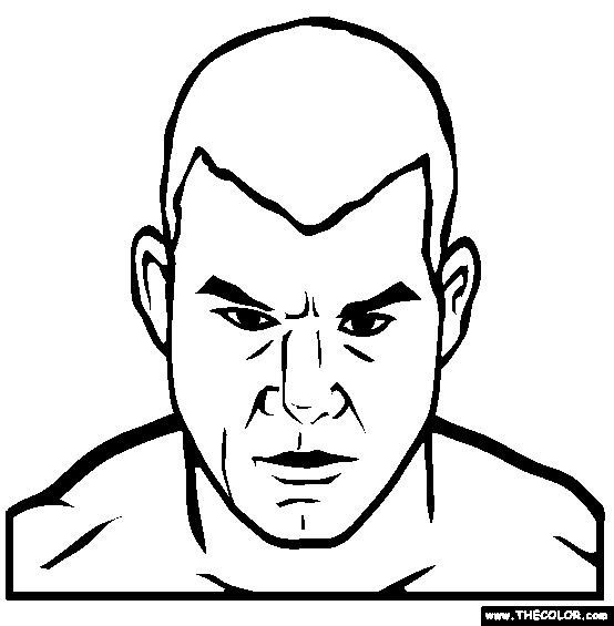 Tito Ortiz UFC Fighter Online Coloring Page