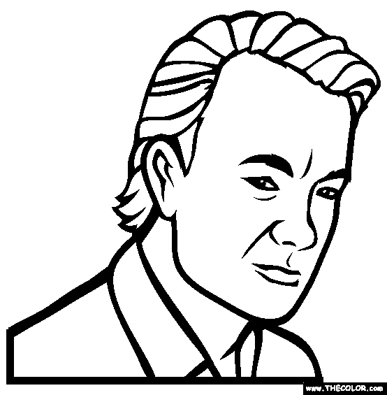 Tom Hanks Coloring Page