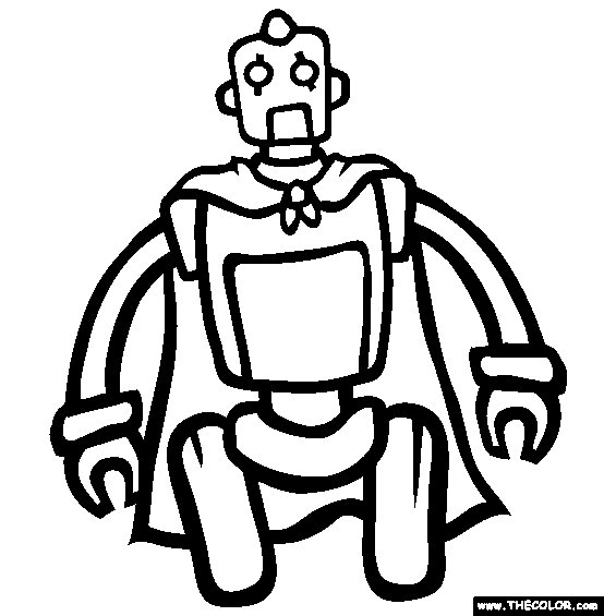 robot free coloring pages