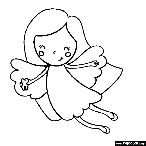 Tooth fairy Coloring Page