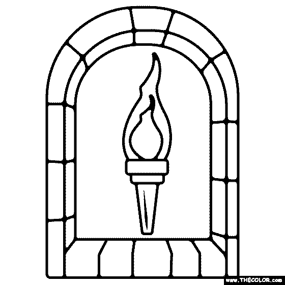 Torch Coloring Page