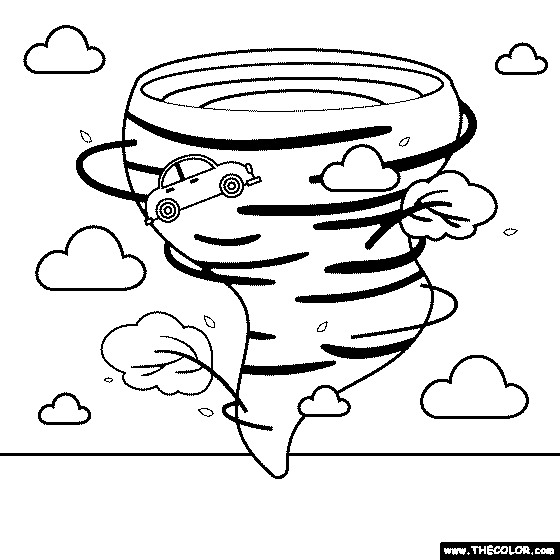 Tornado Coloring Page