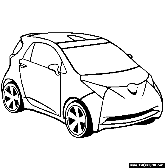 Toyota IQ Concept Car Coloring Page