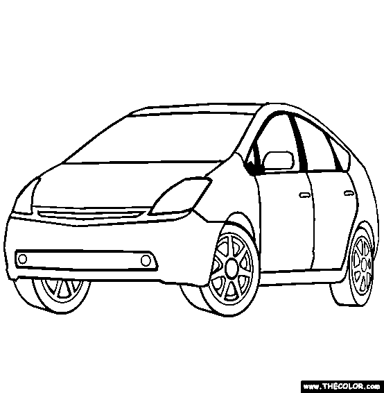 Toyota Prius Coloring Page