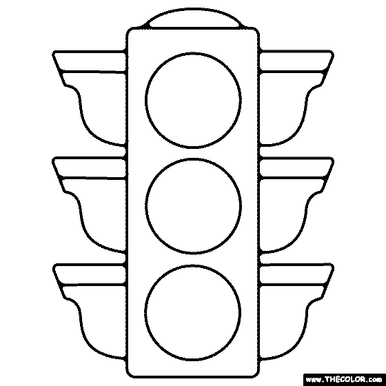 Traffic Signal Coloring Page