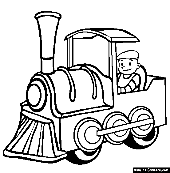 Train Ride Coloring Page