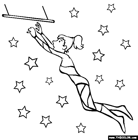 Trapeze Coloring Page