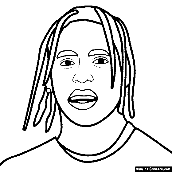 Travis Scott Coloring Page