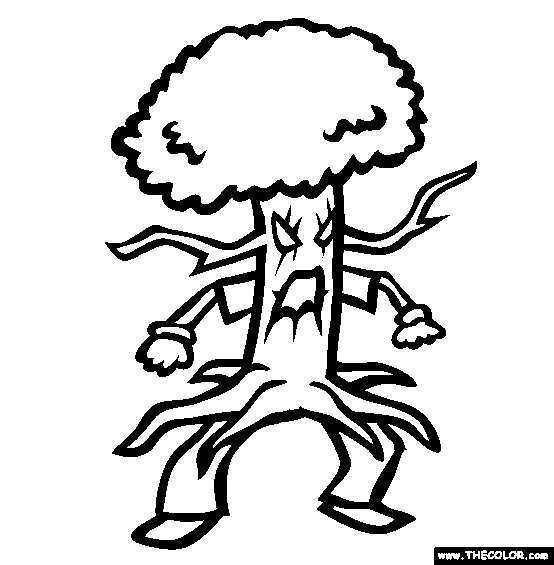 Tree Costume Coloring Page