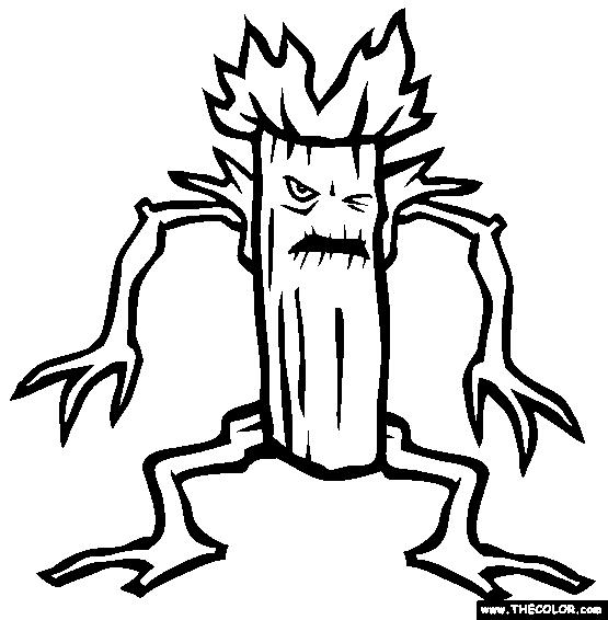 Tree Man Coloring Page | Free Tree Man Online Coloring