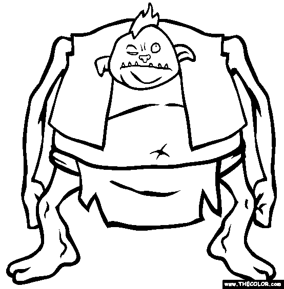 Trent the Monster Online Coloring Page