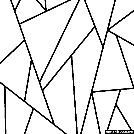 Triangle Pattern Coloring Page