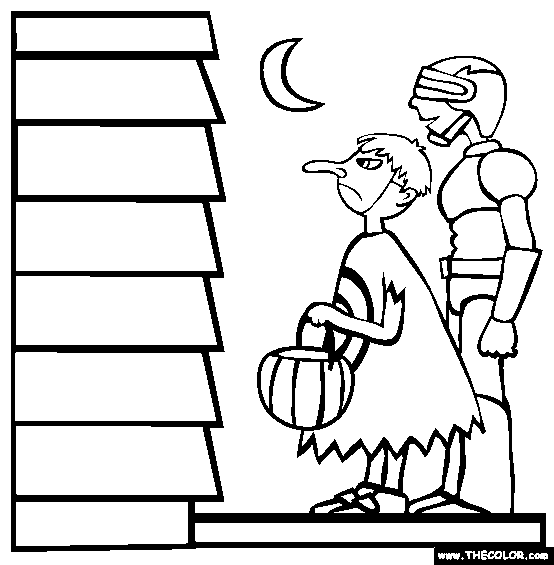 Trick Or Treat Coloring Page