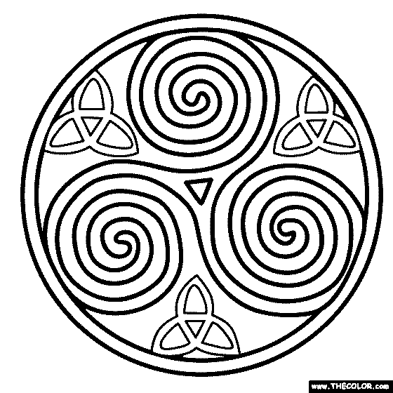 Triskelion Coloring Page