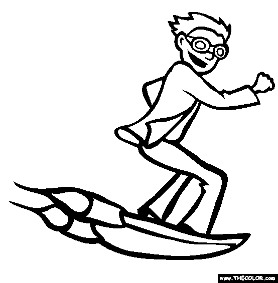 Turbo Board Coloring Page