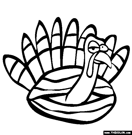 Turkey Clam Coloring Page