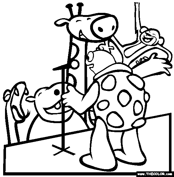 Turtle The Stand Up Comic Coloring Page